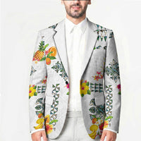 Hawaiian Quilts Blazer Tropical Fruits and Plants