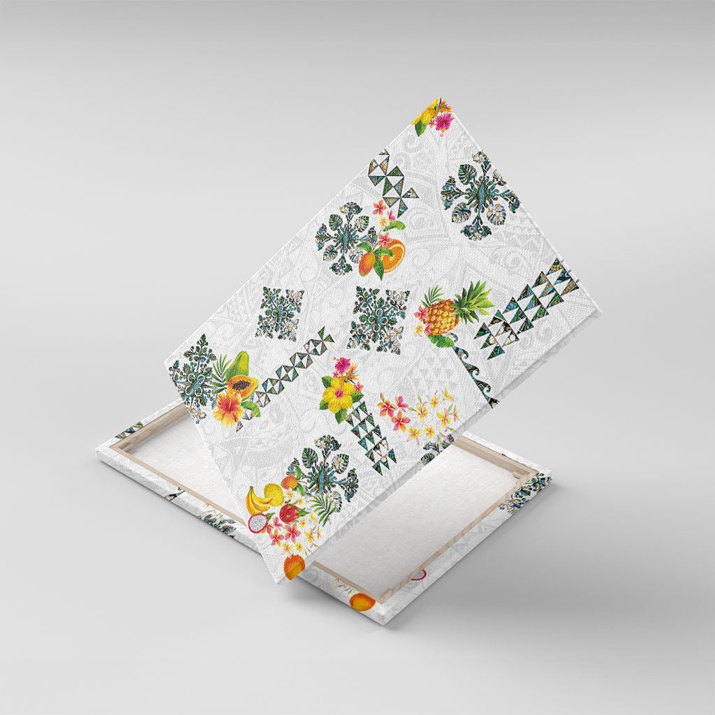 Hawaiian Quilts Canvas Wall Art Tropical Fruits and Plants