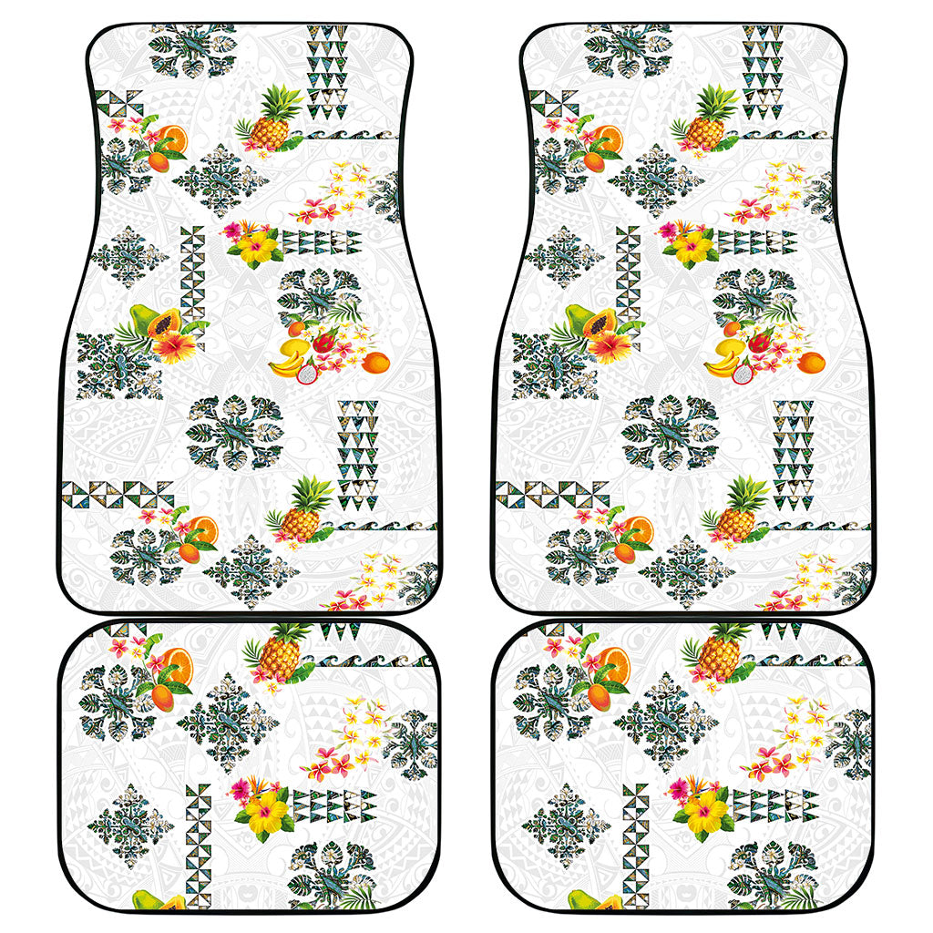 Hawaiian Quilts Car Mats Tropical Fruits and Plants