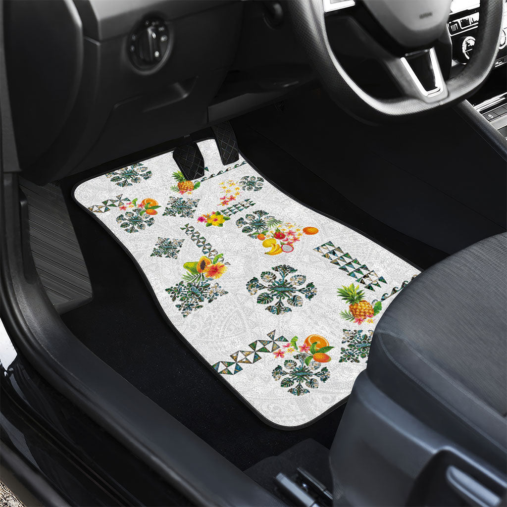 Hawaiian Quilts Car Mats Tropical Fruits and Plants