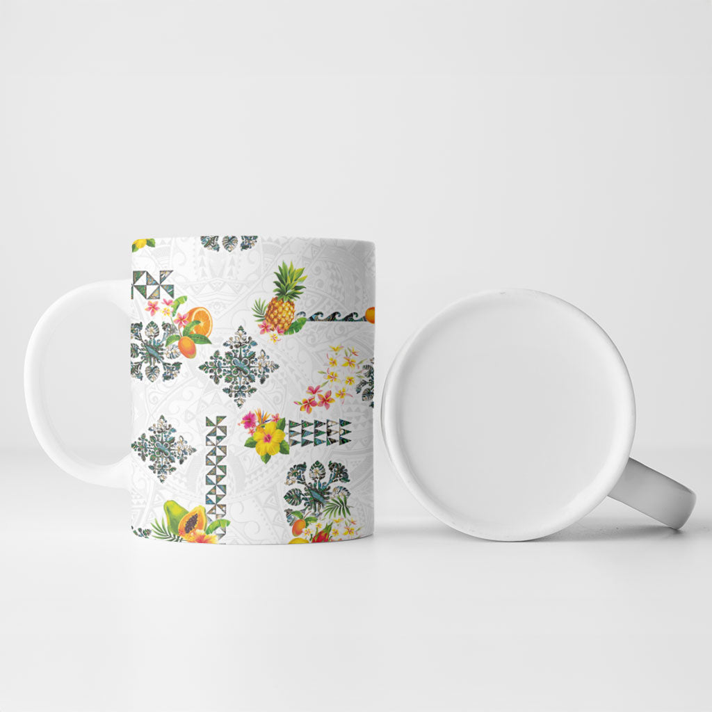 Hawaiian Quilts Ceramic Mug Tropical Fruits and Plants