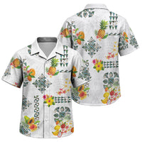 Hawaiian Quilts Family Matching Tank Maxi Dress and Hawaiian Shirt Tropical Fruits and Plants