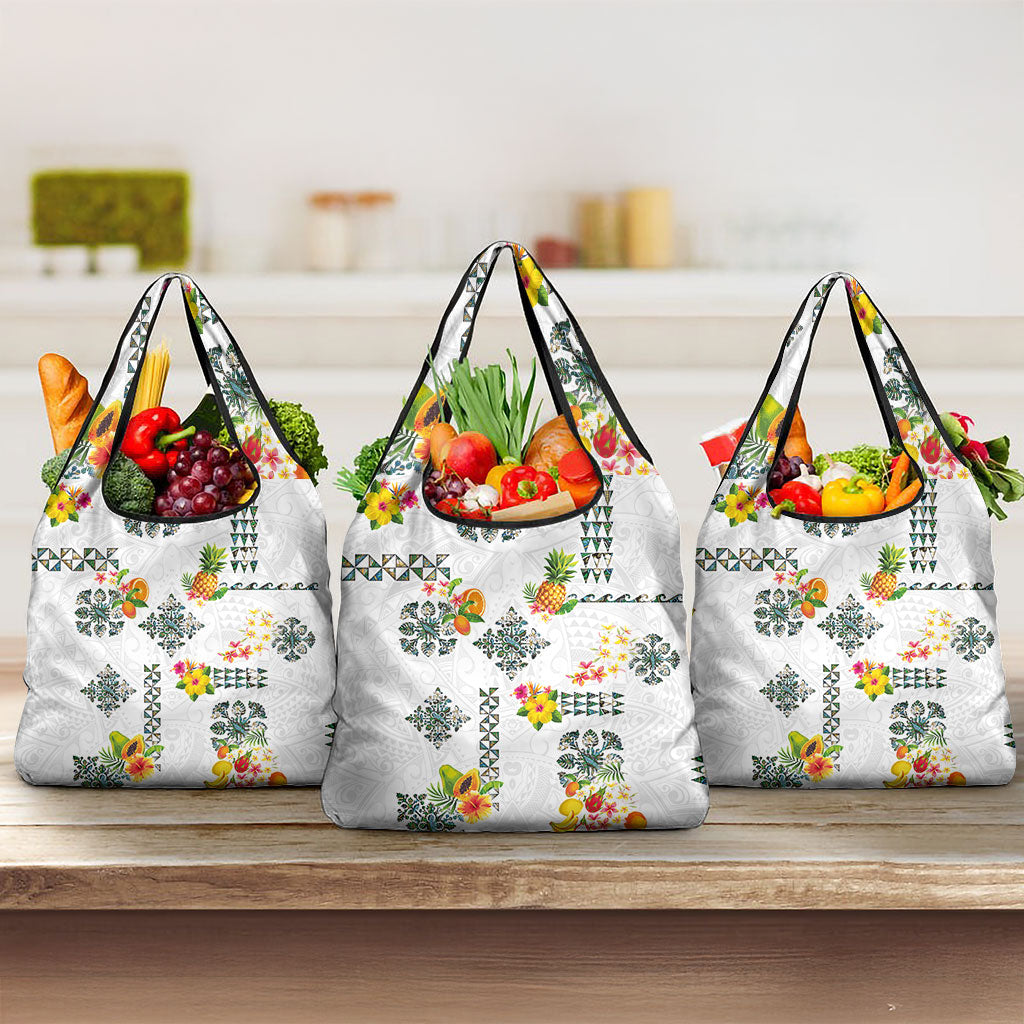 Hawaiian Quilts Grocery Bag Tropical Fruits and Plants