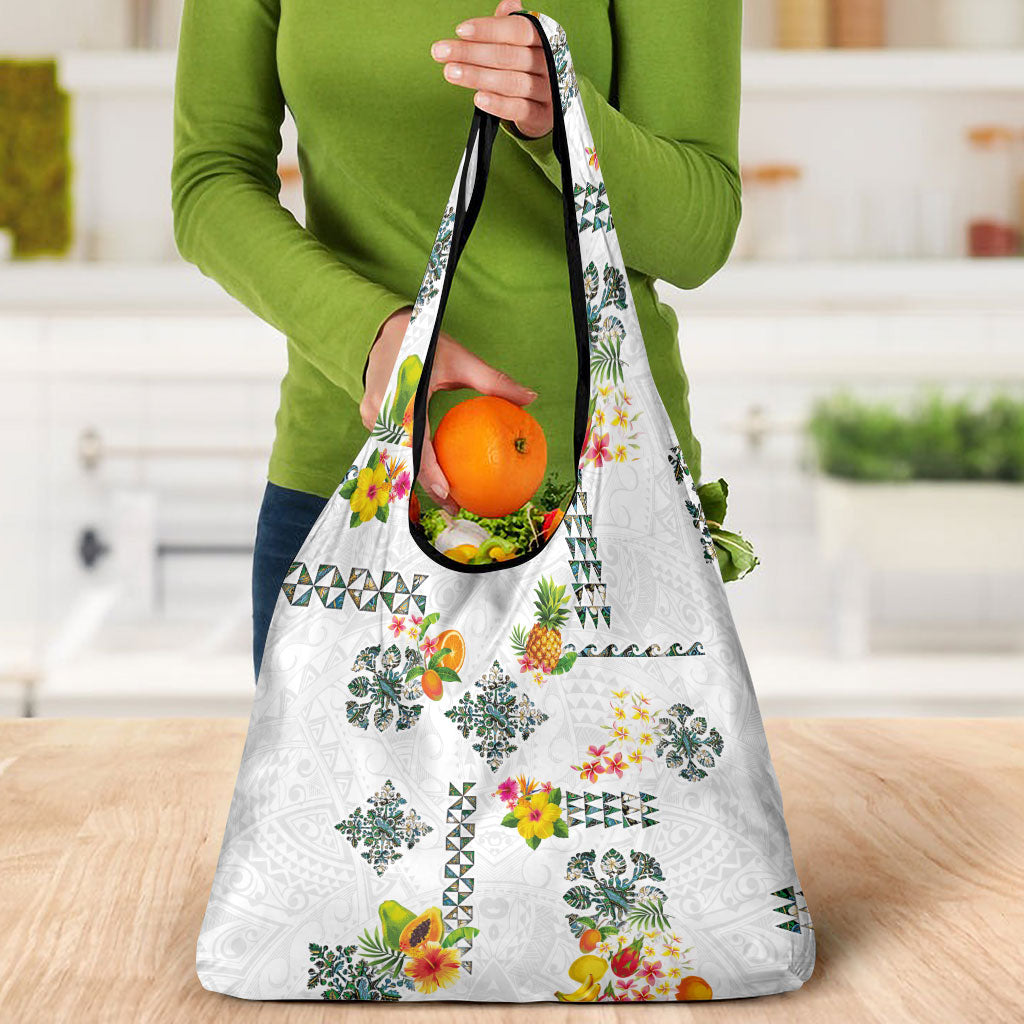 Hawaiian Quilts Grocery Bag Tropical Fruits and Plants