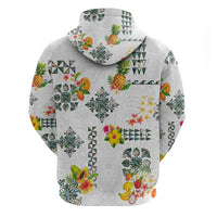 Hawaiian Quilts Hoodie Tropical Fruits and Plants