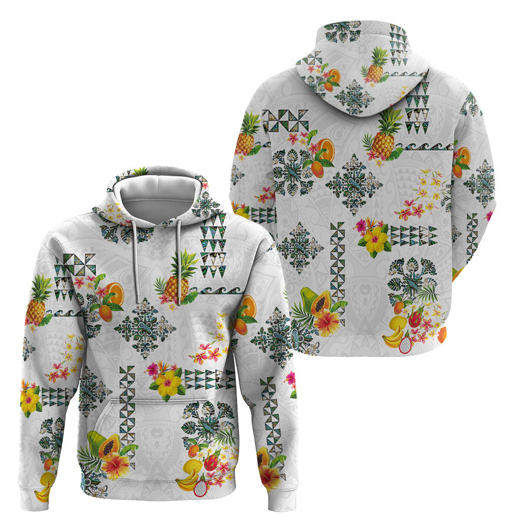Hawaiian Quilts Hoodie Tropical Fruits and Plants