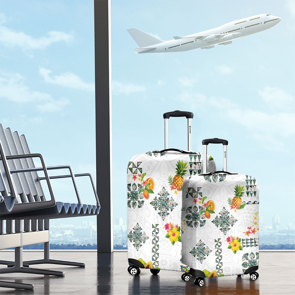 Hawaiian Quilts Luggage Cover Tropical Fruits and Plants