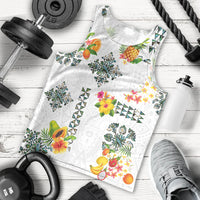 Hawaiian Quilts Men Tank Top Tropical Fruits and Plants