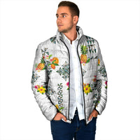 Hawaiian Quilts Padded Jacket Tropical Fruits and Plants