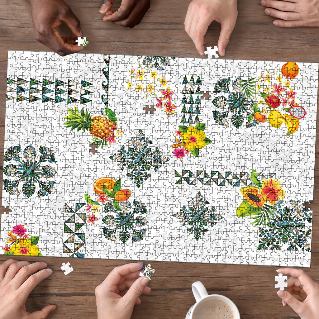 Hawaiian Quilts Puzzle Tropical Fruits and Plants