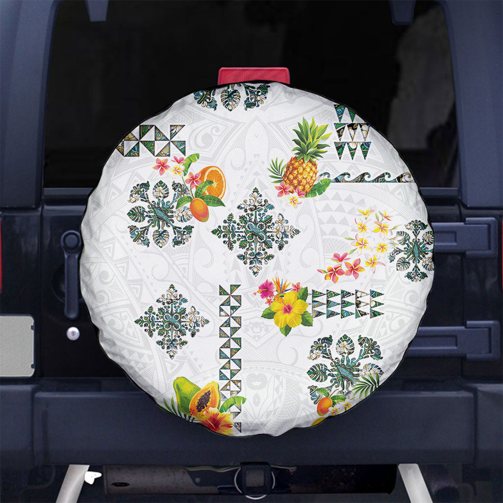 Hawaiian Quilts Spare Tire Cover Tropical Fruits and Plants