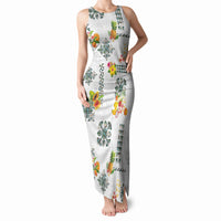 Hawaiian Quilts Tank Maxi Dress Tropical Fruits and Plants
