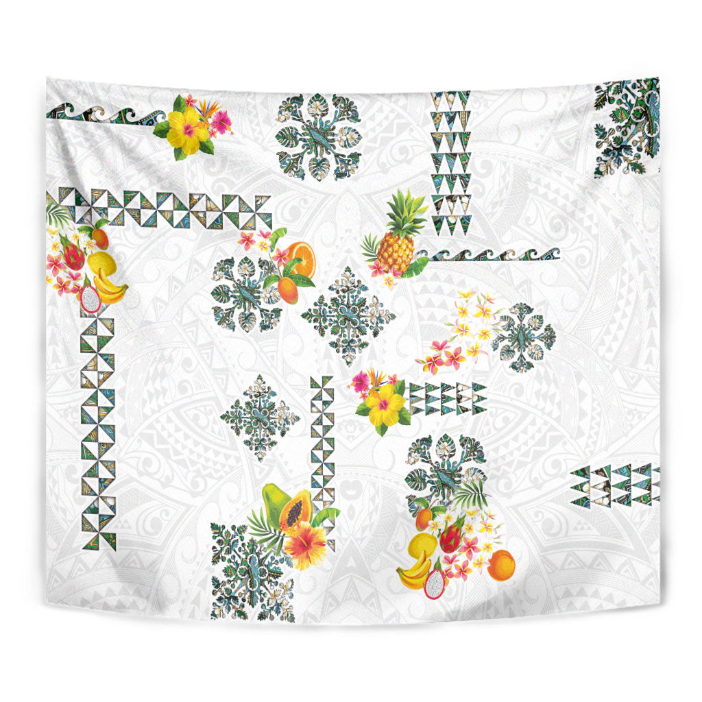 Hawaiian Quilts Tapestry Tropical Fruits and Plants
