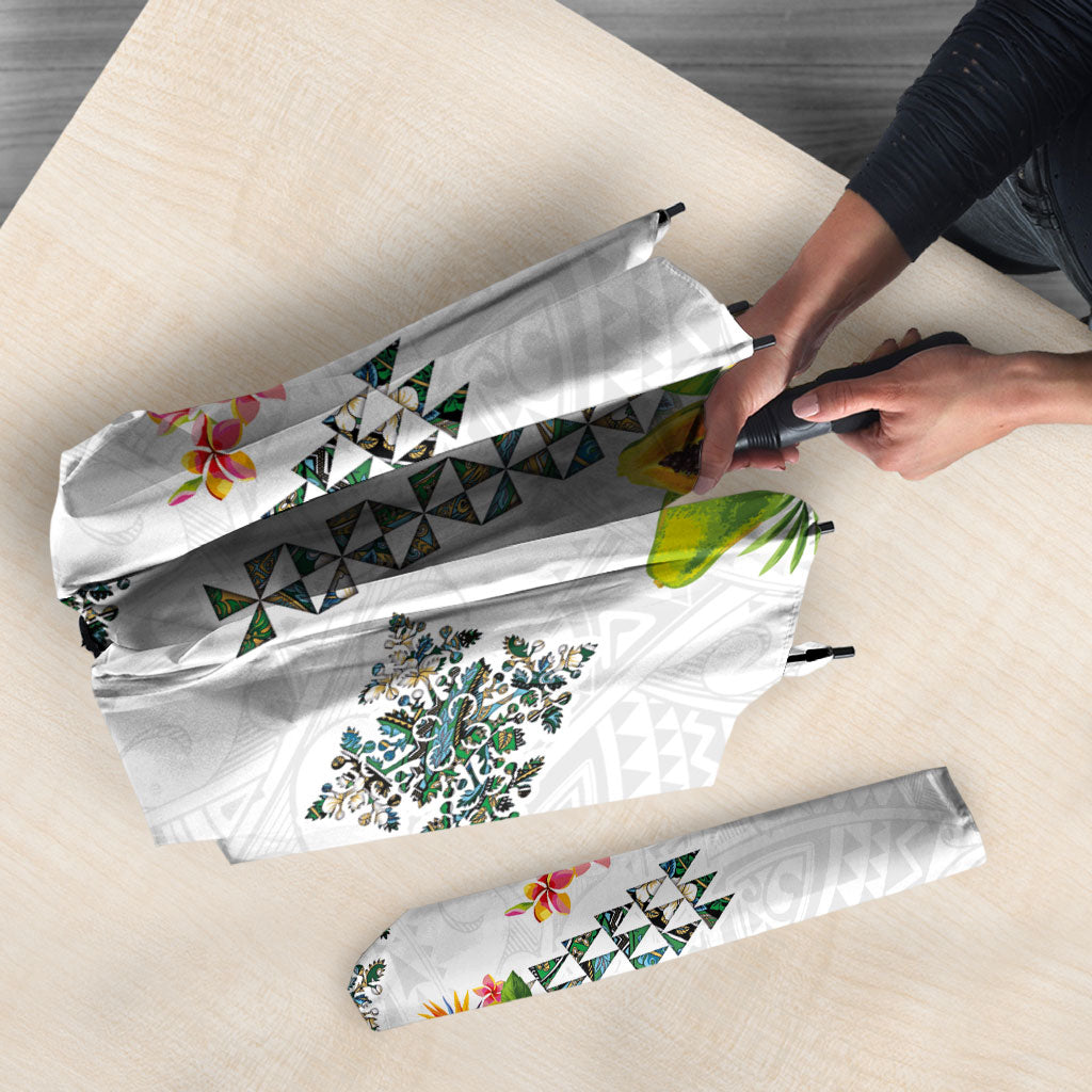 Hawaiian Quilts Umbrella Tropical Fruits and Plants