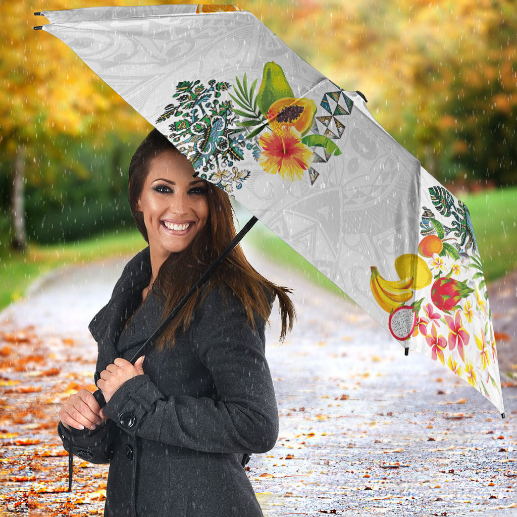 Hawaiian Quilts Umbrella Tropical Fruits and Plants