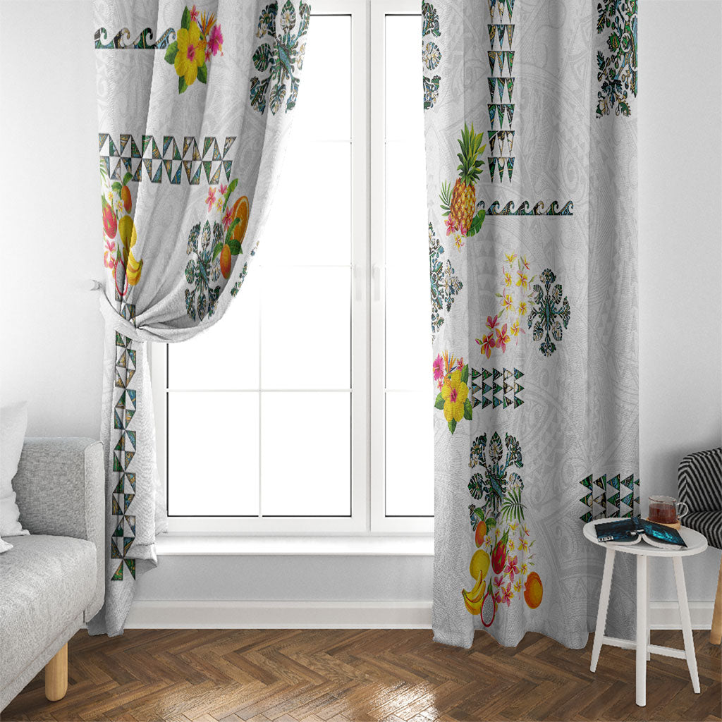 Hawaiian Quilts Window Curtain Tropical Fruits and Plants