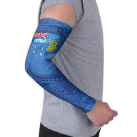 Tuvalu Heritage Arm Sleeves Map of the Islands and Polynesia Pattern