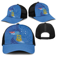 Tuvalu Heritage Baseball Net Cap Map of the Islands and Polynesia Pattern