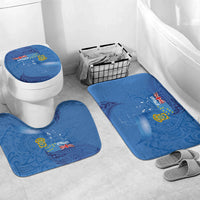 Tuvalu Heritage Bathroom Set Map of the Islands and Polynesia Pattern