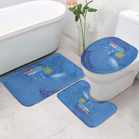 Tuvalu Heritage Bathroom Set Map of the Islands and Polynesia Pattern