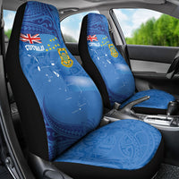 Tuvalu Heritage Car Seat Cover Map of the Islands and Polynesia Pattern