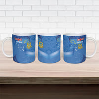 Tuvalu Heritage Ceramic Mug Map of the Islands and Polynesia Pattern