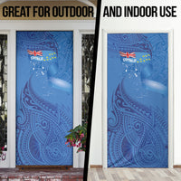 Tuvalu Heritage Door Cover Map of the Islands and Polynesia Pattern