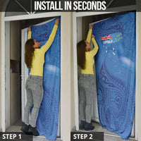 Tuvalu Heritage Door Cover Map of the Islands and Polynesia Pattern