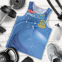 Tuvalu Heritage Men Tank Top Map of the Islands and Polynesia Pattern