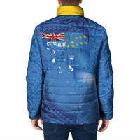 Tuvalu Heritage Padded Jacket Map of the Islands and Polynesia Pattern