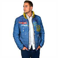 Tuvalu Heritage Padded Jacket Map of the Islands and Polynesia Pattern