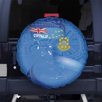 Tuvalu Heritage Spare Tire Cover Map of the Islands and Polynesia Pattern