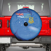 Tuvalu Heritage Spare Tire Cover Map of the Islands and Polynesia Pattern