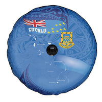 Tuvalu Heritage Spare Tire Cover Map of the Islands and Polynesia Pattern