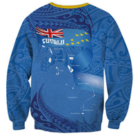 Tuvalu Heritage Sweatshirt Map of the Islands and Polynesia Pattern