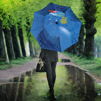 Tuvalu Heritage Umbrella Map of the Islands and Polynesia Pattern