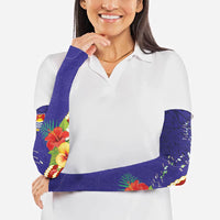 Kiribati Heritage Arm Sleeves Map of the Islands and Polynesia Pattern