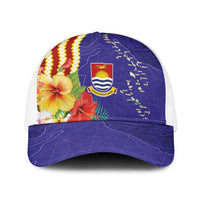 Kiribati Heritage Baseball Net Cap Map of the Islands and Polynesia Pattern