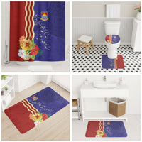 Kiribati Heritage Bathroom Set Map of the Islands and Polynesia Pattern