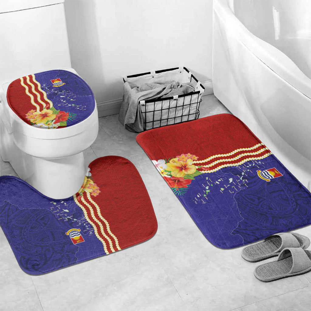 Kiribati Heritage Bathroom Set Map of the Islands and Polynesia Pattern