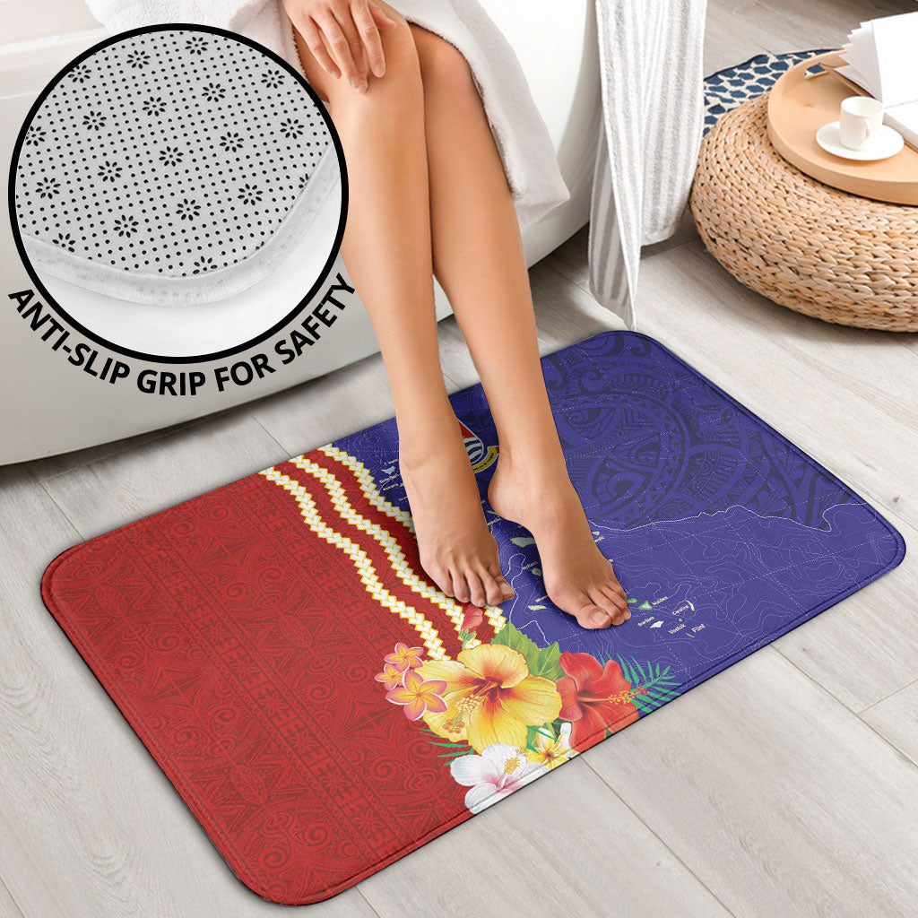 Kiribati Heritage Bathroom Set Map of the Islands and Polynesia Pattern