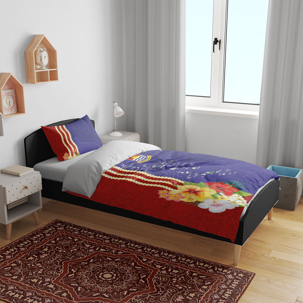 Kiribati Heritage Bedding Set Map of the Islands and Polynesia Pattern
