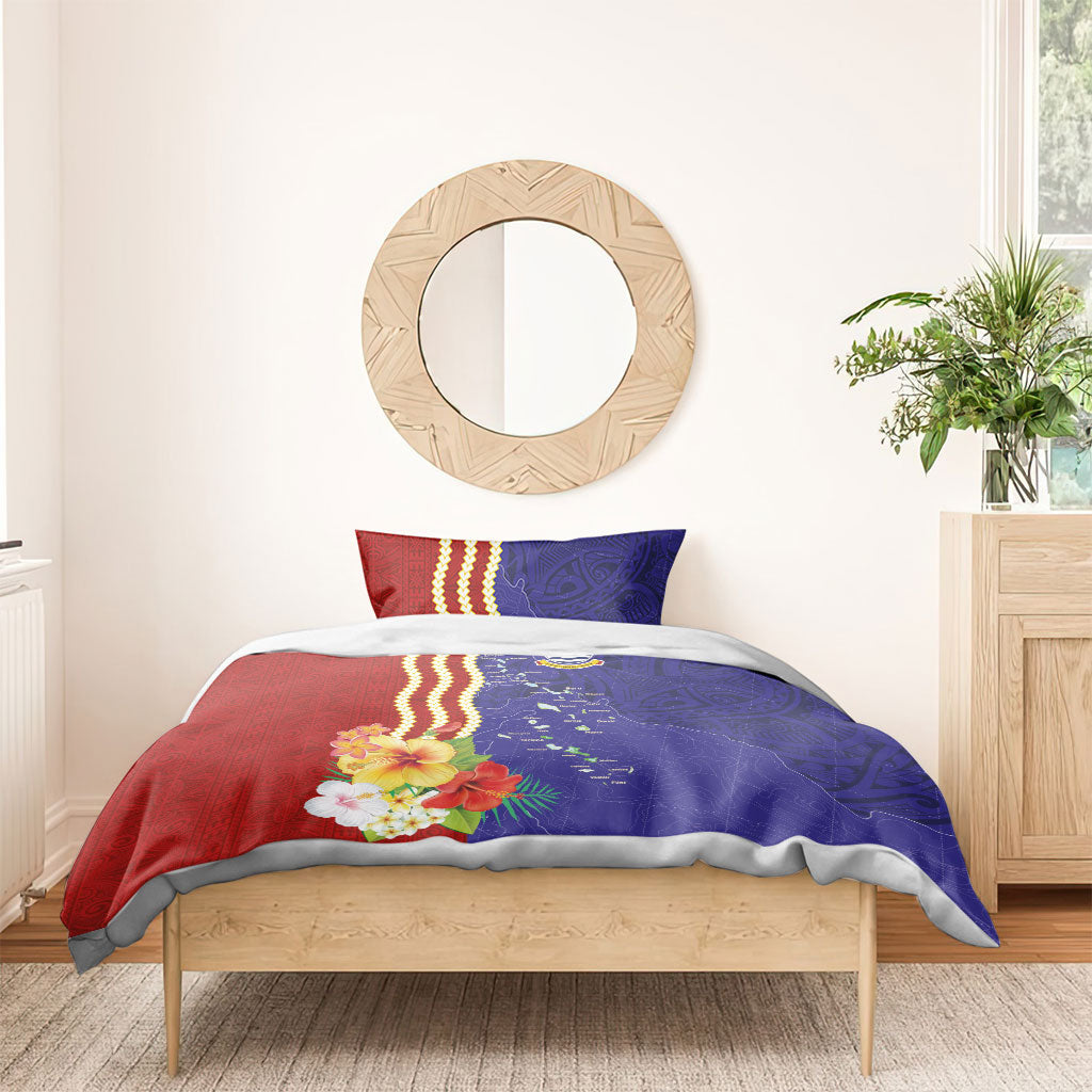 Kiribati Heritage Bedding Set Map of the Islands and Polynesia Pattern