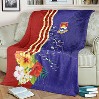 Kiribati Heritage Blanket Map of the Islands and Polynesia Pattern