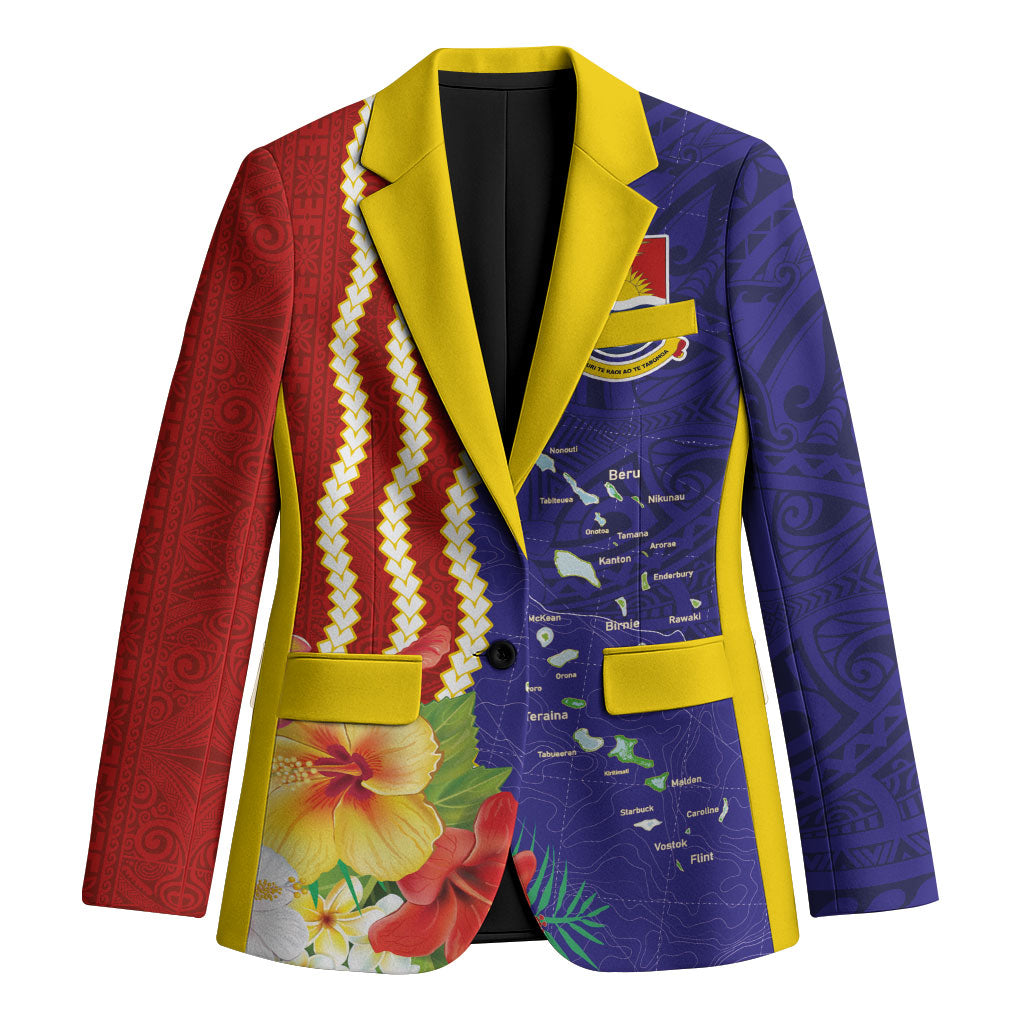 Kiribati Heritage Blazer Map of the Islands and Polynesia Pattern