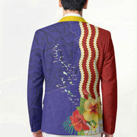 Kiribati Heritage Blazer Map of the Islands and Polynesia Pattern