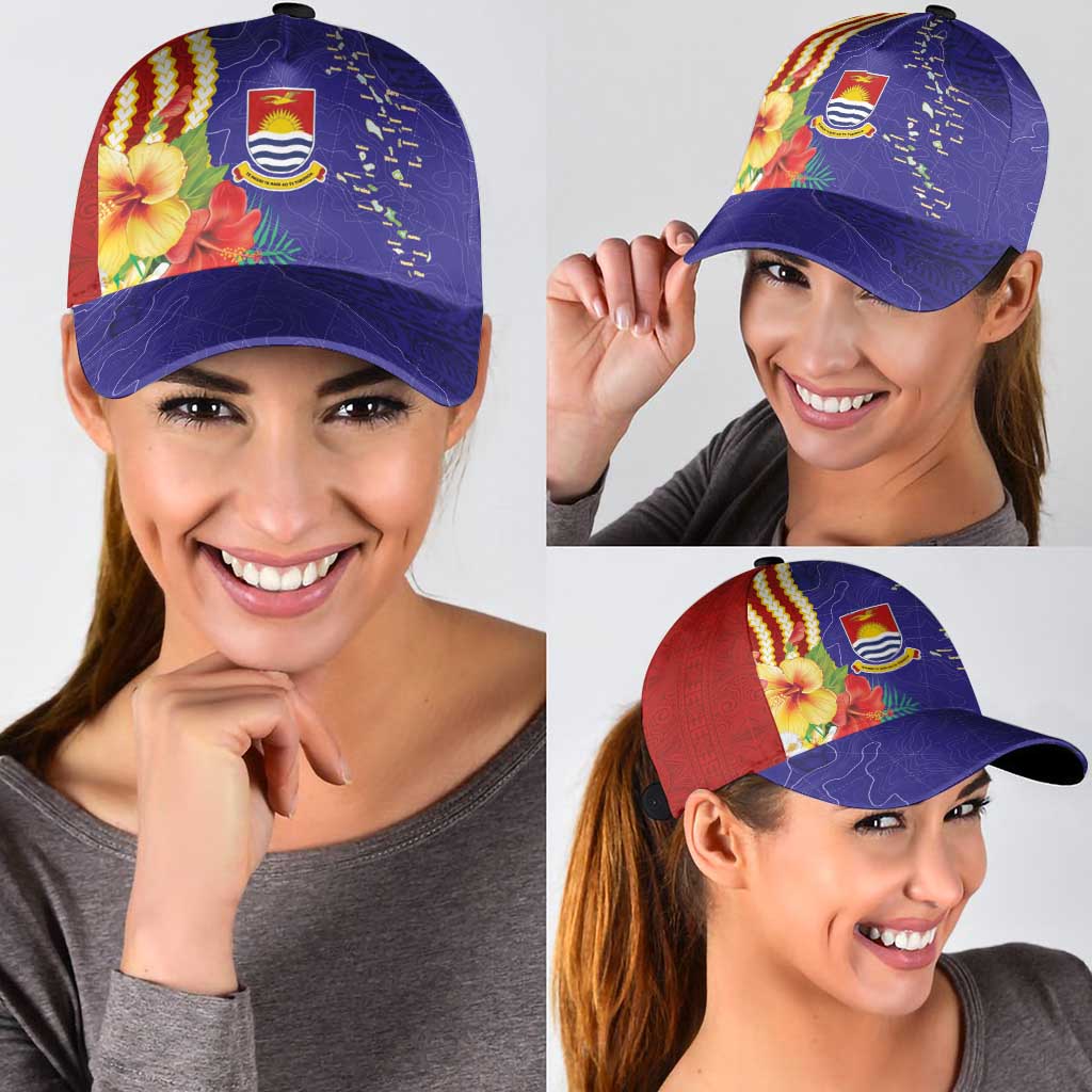 Kiribati Heritage Classic Cap Map of the Islands and Polynesia Pattern