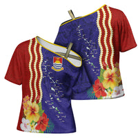 Kiribati Heritage Cross Shoulder Shirt Map of the Islands and Polynesia Pattern