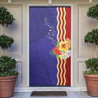 Kiribati Heritage Door Cover Map of the Islands and Polynesia Pattern