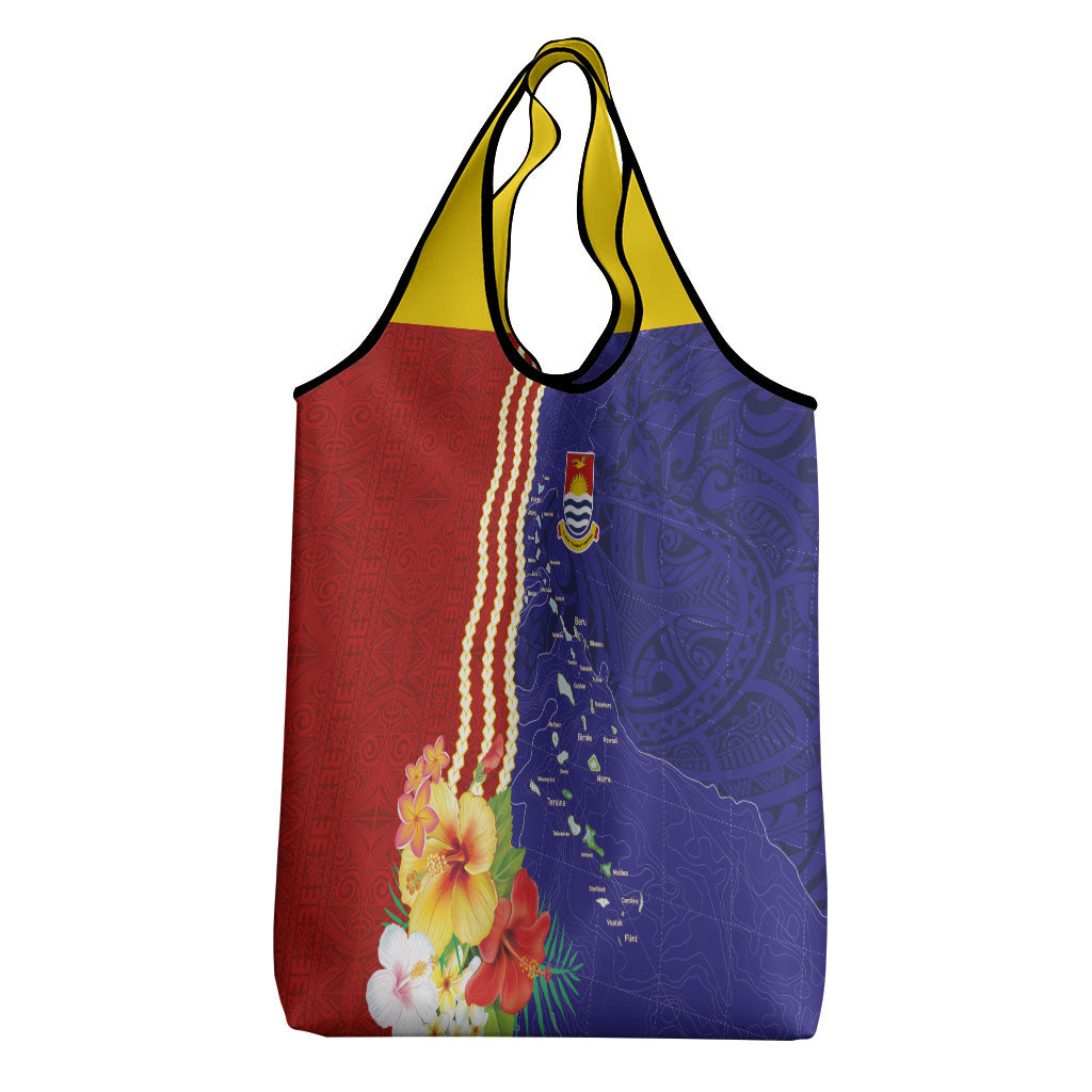 Kiribati Heritage Grocery Bag Map of the Islands and Polynesia Pattern